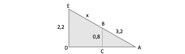 Esquema do triângulo (Foto: Reprodução/ENEM)