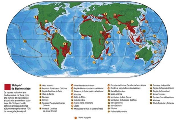 Climas do mundo (Foto: Conservation.org)