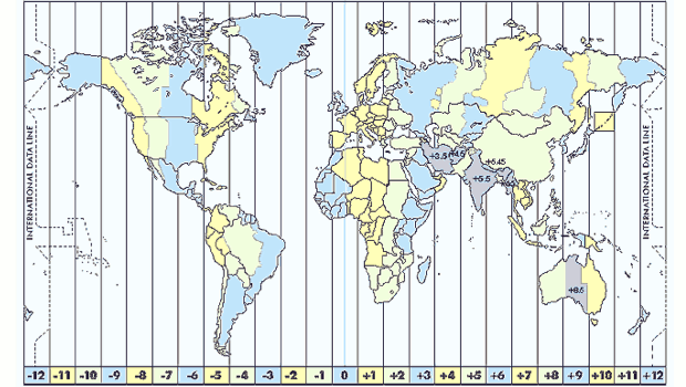 Divisão internacional de fuso horário (Foto: Reprodução)