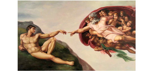 A criação de Adão. Capela Sistina (Foto: Michelangelo/Reprodução)