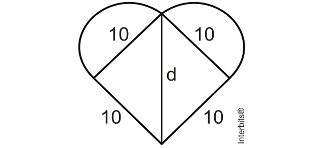 Coração dividido em figuras geométricas (Foto: Colégio Qi/Reprodução)