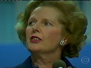 Margaret Thatcher ficou conhecida como dama de ferro (Foto: Rede Globo)