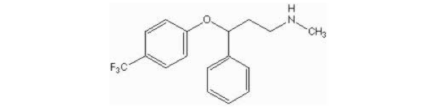 Fórmula molecular da fluoxetina (Foto: Reprodução)