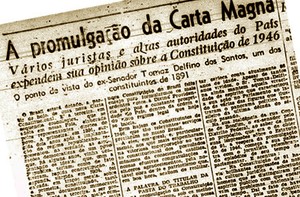 Constituição de 1946 no jornal (Foto: Reprodução)